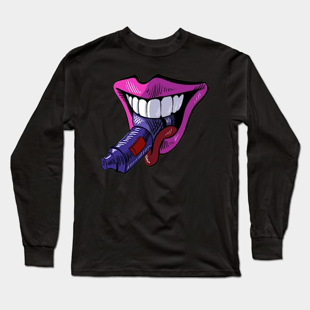 Gag On This Updated Mouth Long Sleeve T-Shirt by Gag On This